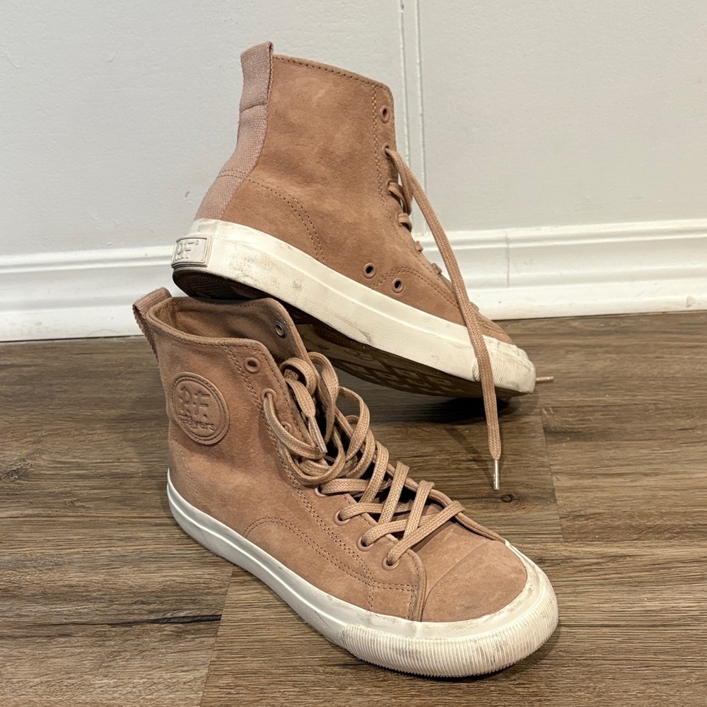 P.F. Flyers Pink Tan High-Top Sneakers